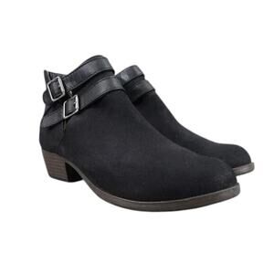 Curfew Shoes Womens 7.5 Booties Fashion Classic Block Heel Double Buckle Straps